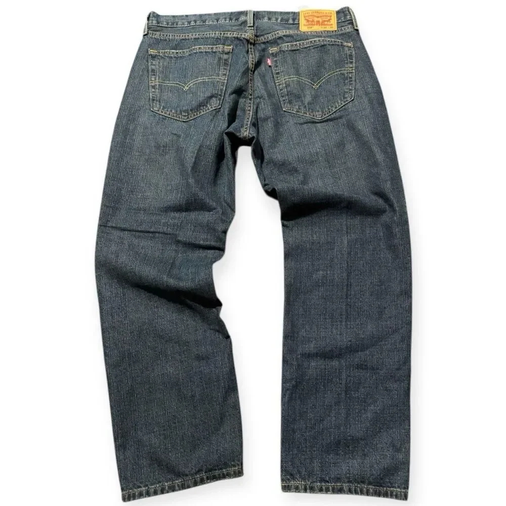 Levi-s Men's Blue and Navy Jeans